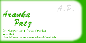 aranka patz business card